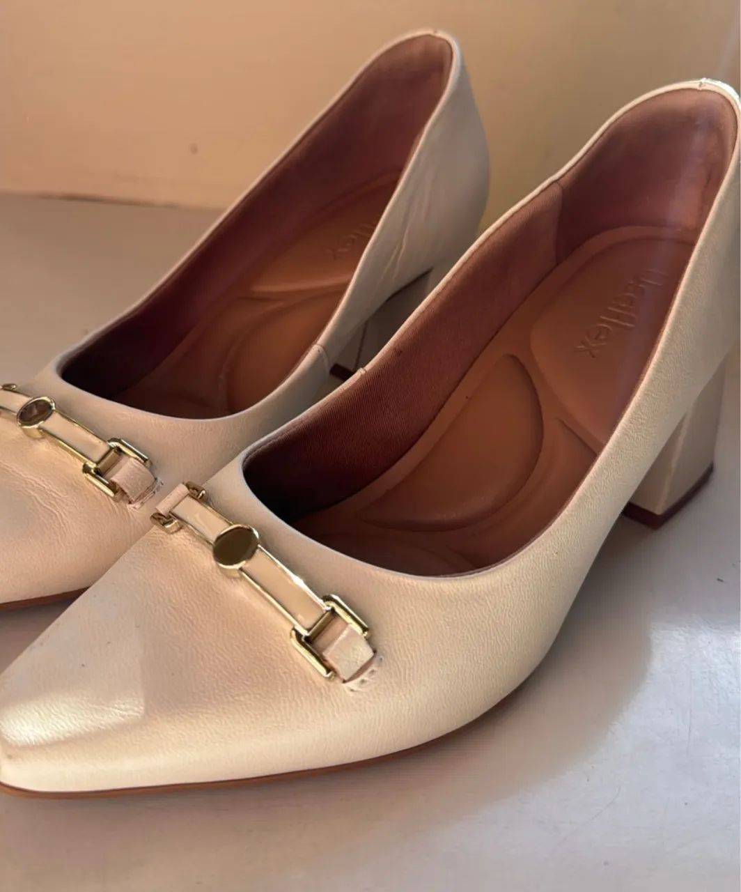 Sapato salto bloco branco  - Foto 2