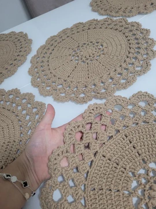 Jogo americano em croche 