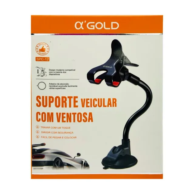 Suporte Veicular com Ventosa Para Celular aGold SPC-12