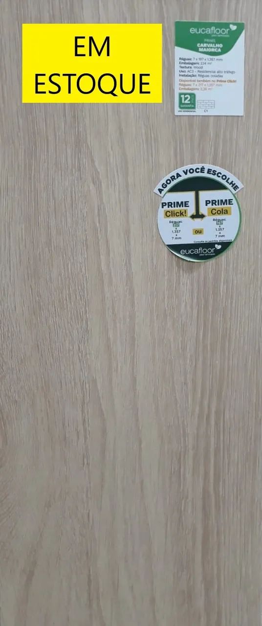 Piso laminado eucafloor click com 12 anos de garantia - Foto 4
