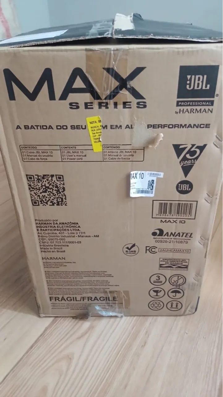 Alto-falante JBL MAX 10 portátil com bluetooth preto 127V - Foto 5