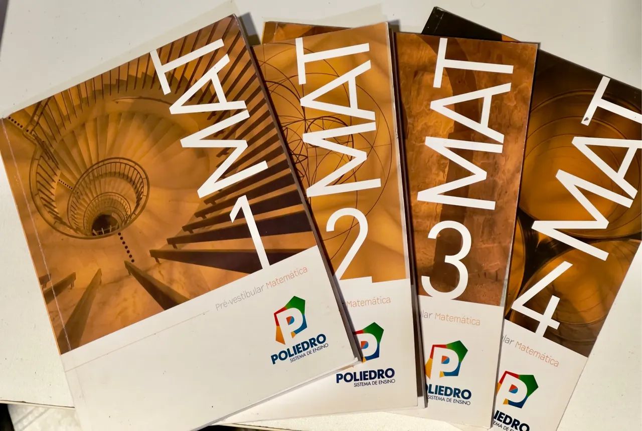 Livros de Matemática 1, 2, 3 e 4 - Poliédoro
