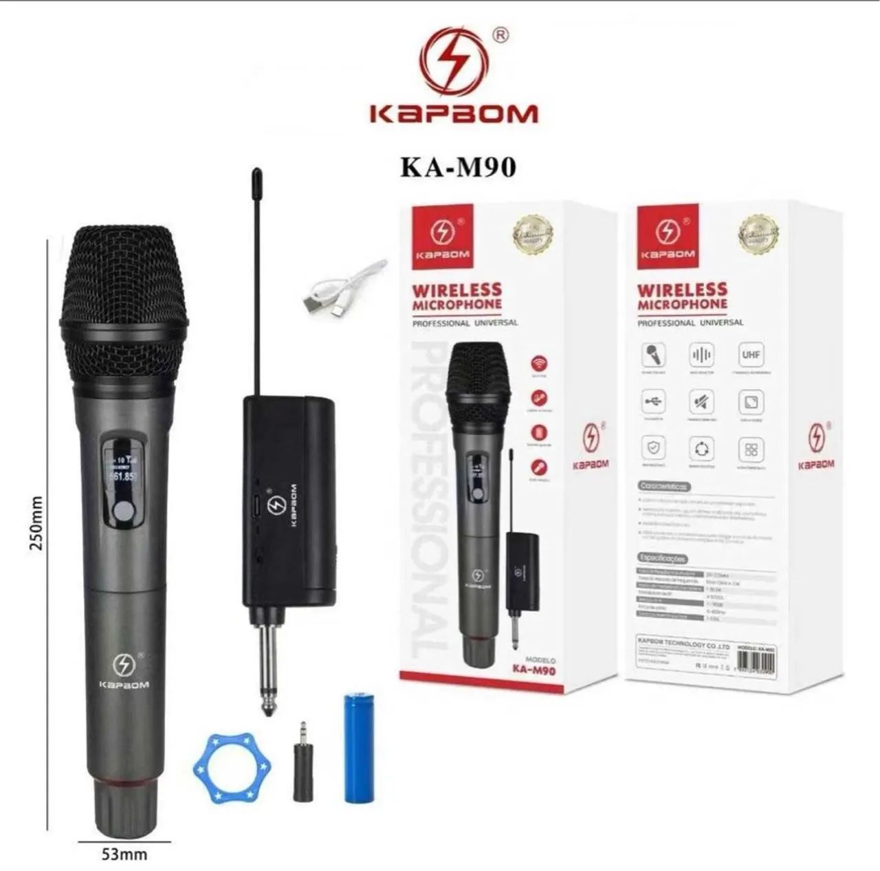 Microfone Sem Fio Profissional KA-M90