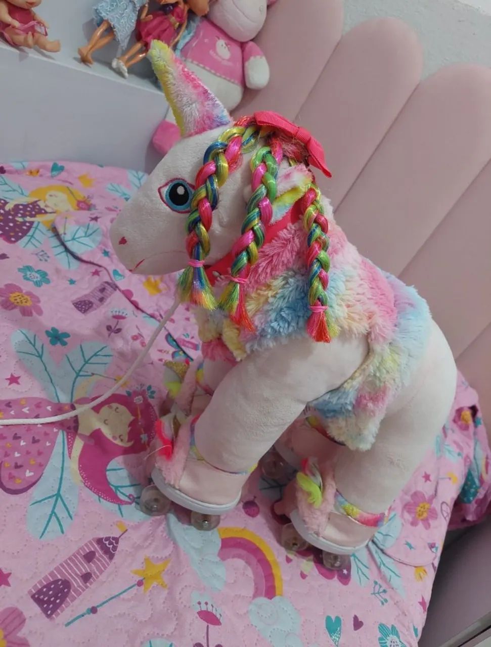 Unicórnio de pelúcia com patins marca Criamigos - Foto 2