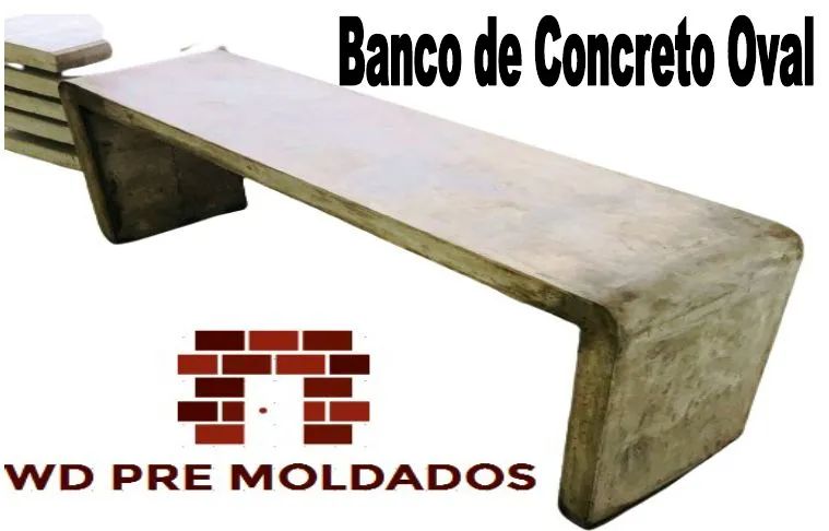 Banco e Mesa de Praça de Concreto Direito da Fábrica  - Foto 4