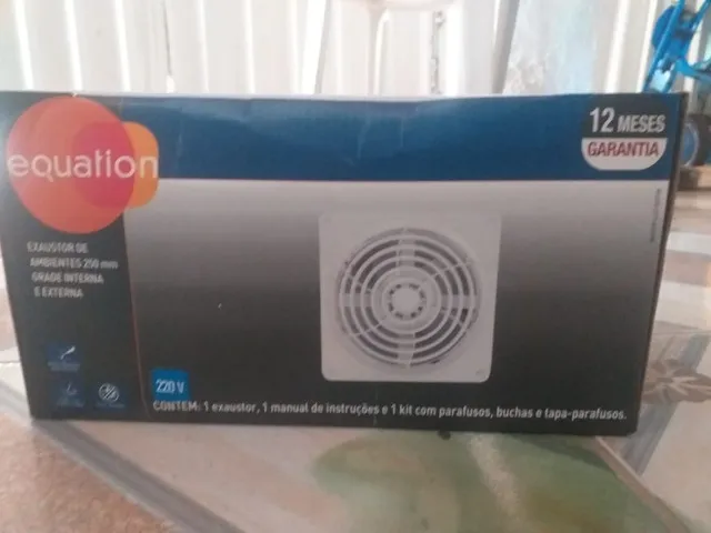Vendo um Exaustor Novo de Ambientes 250mm grade interna e externa 220v: Valor 150,00