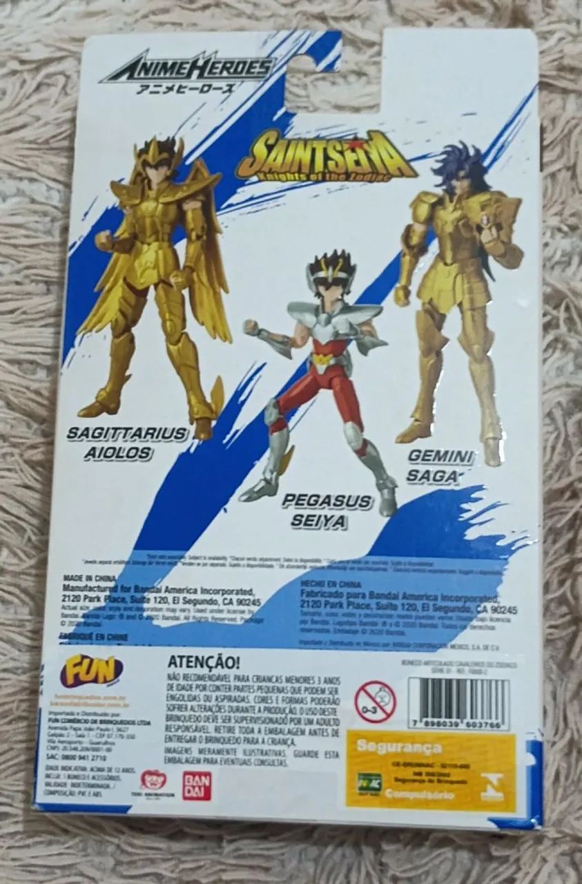 Cavaleiros do Zodíaco Gemini Saga Cavaleiro de Ouro Original BANDAI. Lacrado de Fábrica  - Foto 2