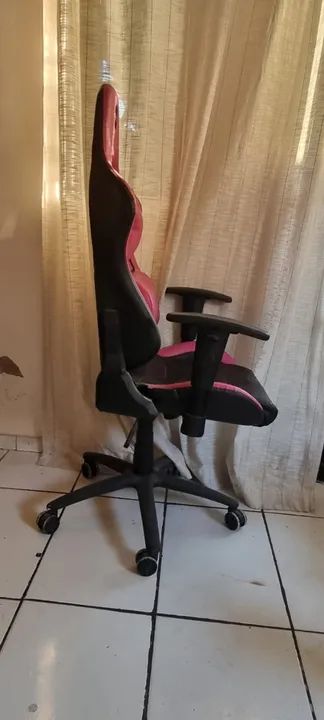 Cadeira Gamer Dazz 625170 Serie M Com Apoio de Braço - Preto/Rosa - Foto 6