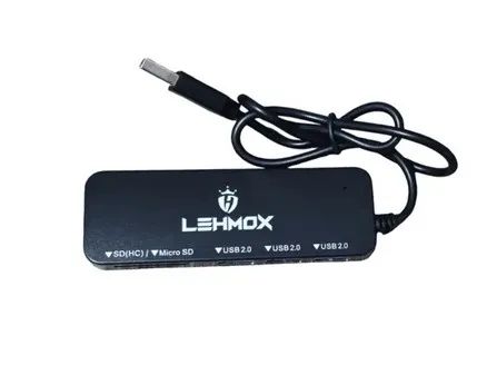 HUB USB 2.0 5 portas leitor cartao LEY-1838  - Foto 3