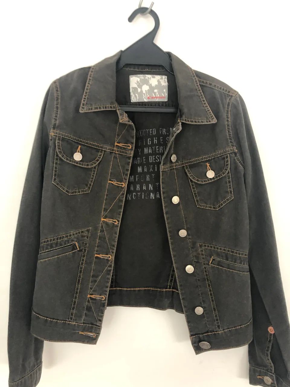 Jaqueta jeans Carmim tamanho 36 marrom  - Foto 2