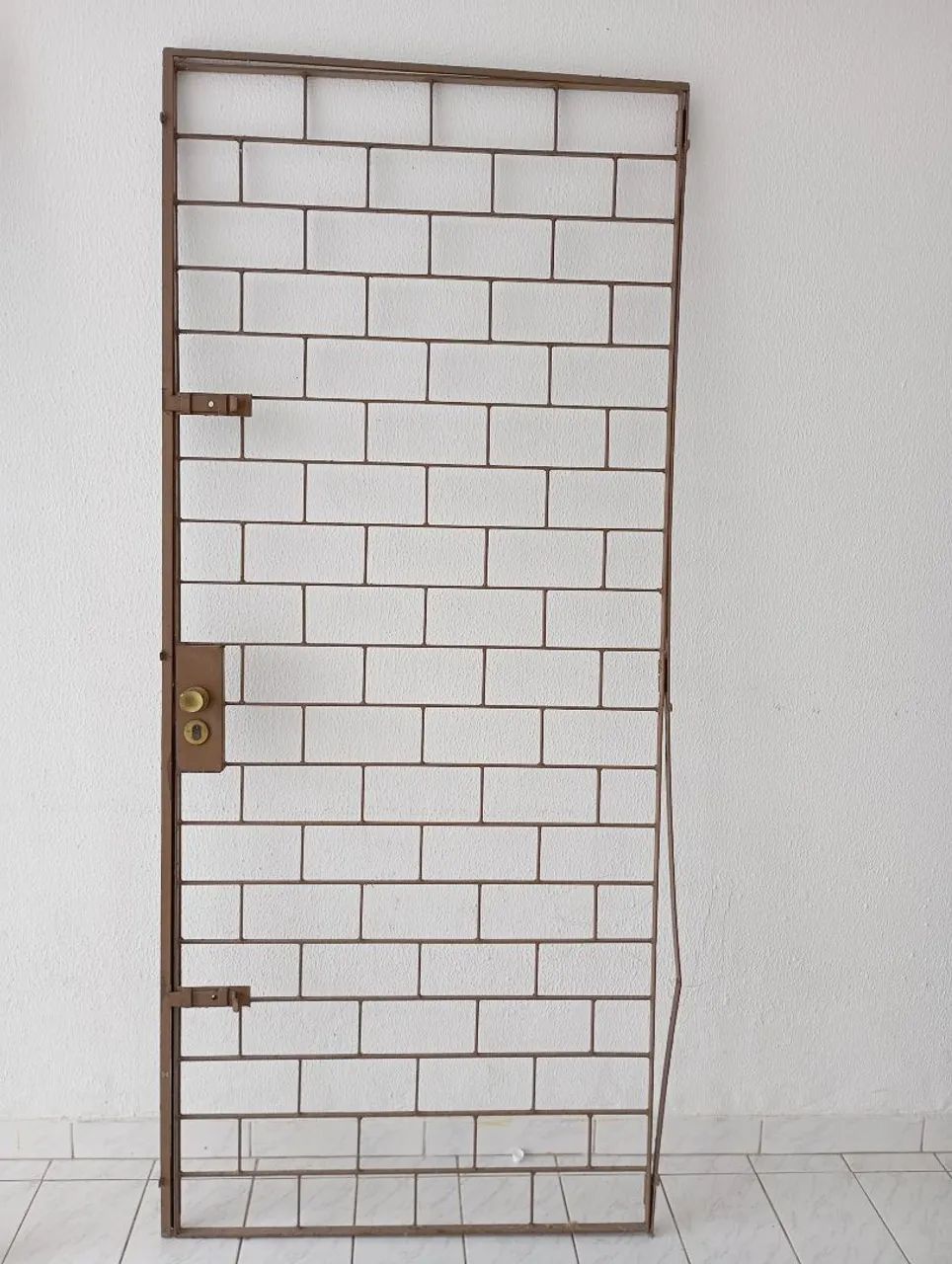 Portão de Ferro com Design de Tijolos - Foto 3
