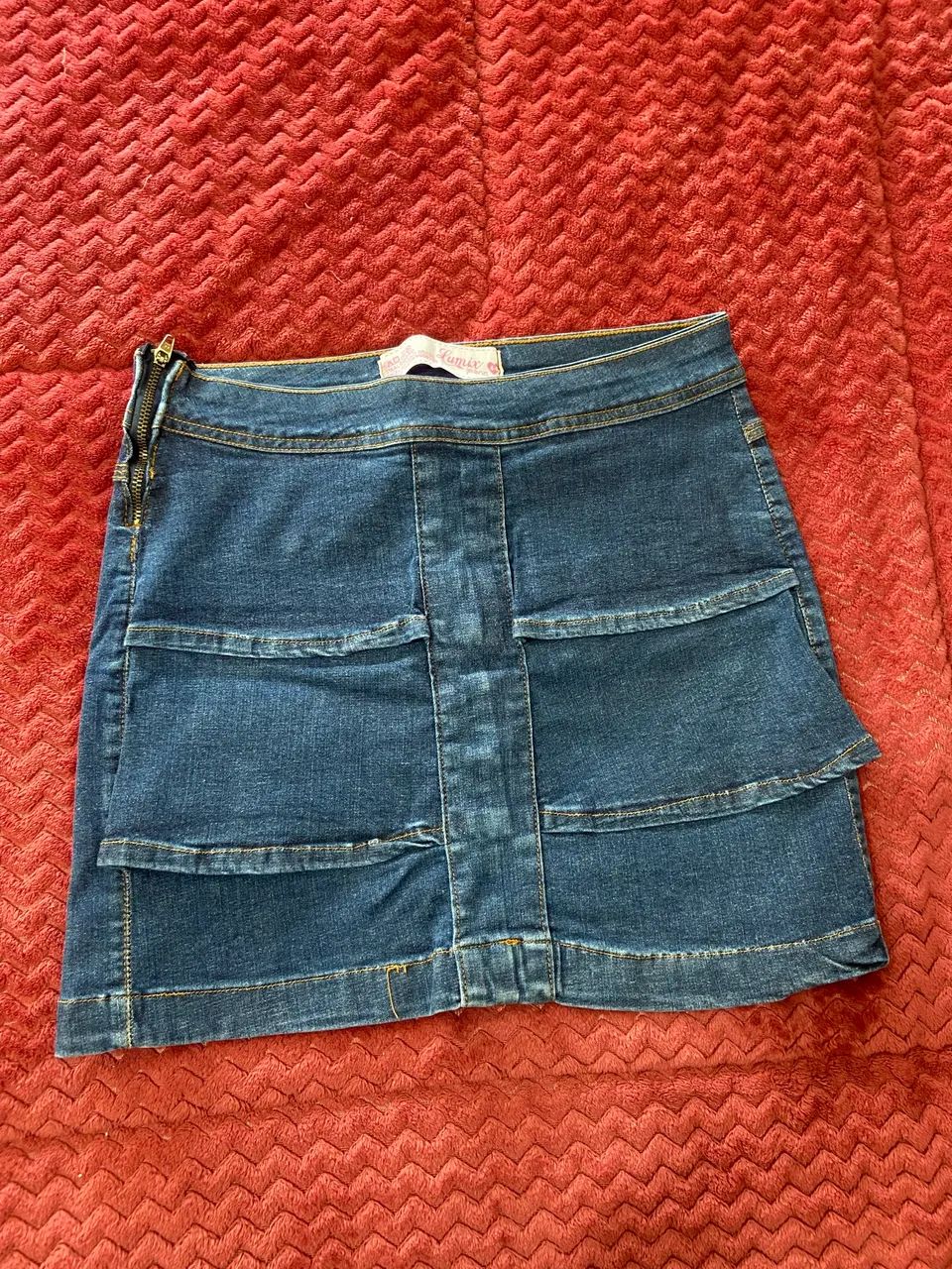 Saia jeans feminina 