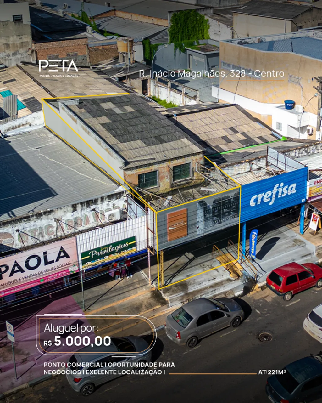 Ponto comercial localizado no centro de Boa Vista/RR