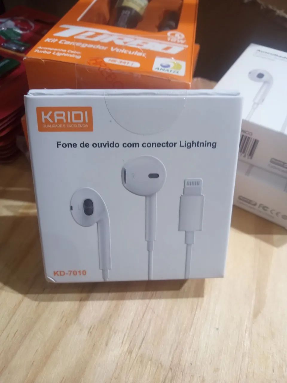 Fone de Ouvido IPhone Lightning não precisa ligar o Bluetooth KAIDI KD-7010 - Foto 2