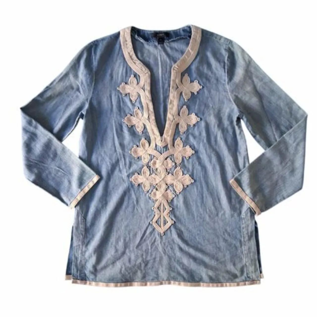 Blusa Jeans Bordada Feminina J.Crew  - Foto 2