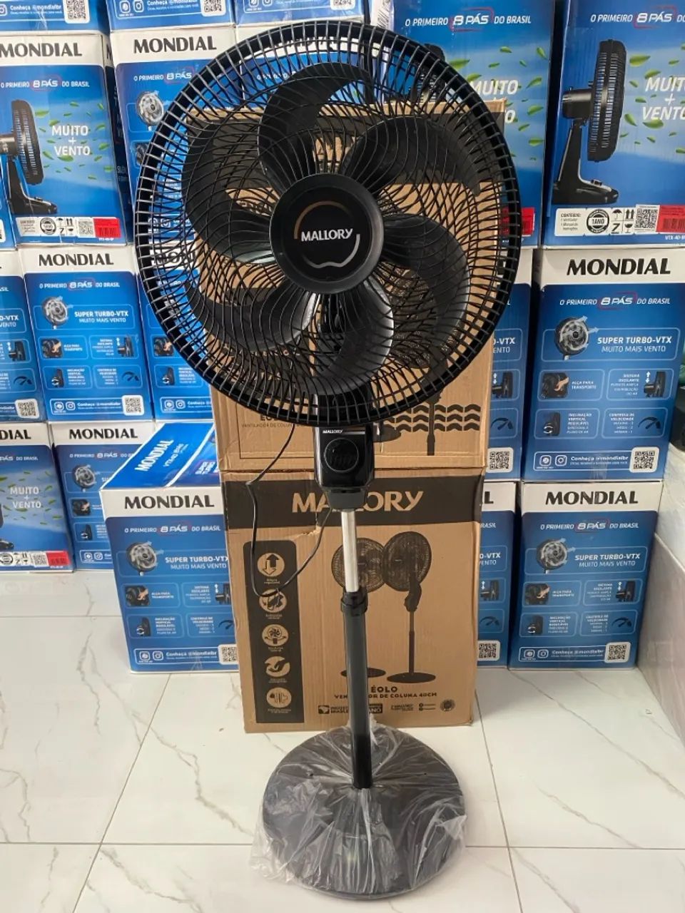  Ventilador Mallory coluna 40cm 6 pás 