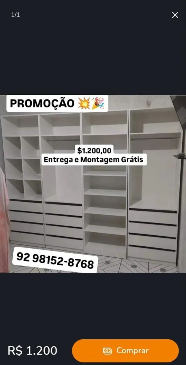 Closet em PROMOÇÃO NÃO PERCA