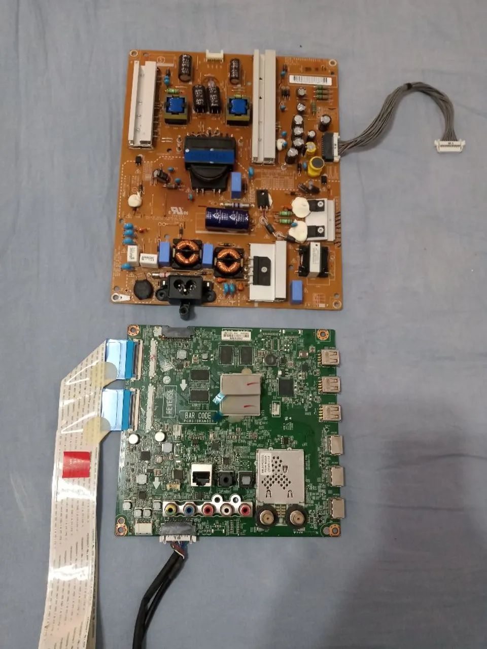Placa principal e fonte tv lg 47lb 6500. Sf
