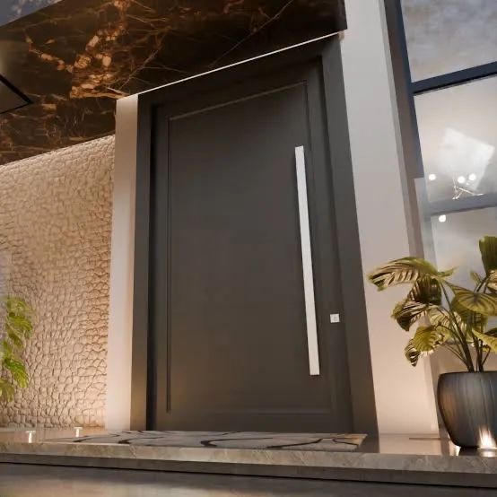 ACM or aluminum Lambri ripado swing door64573572436994124