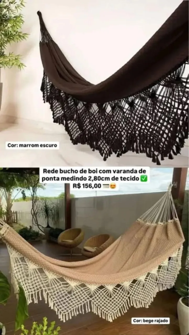 Rede de Dormir Bucho de Boi com Varanda
