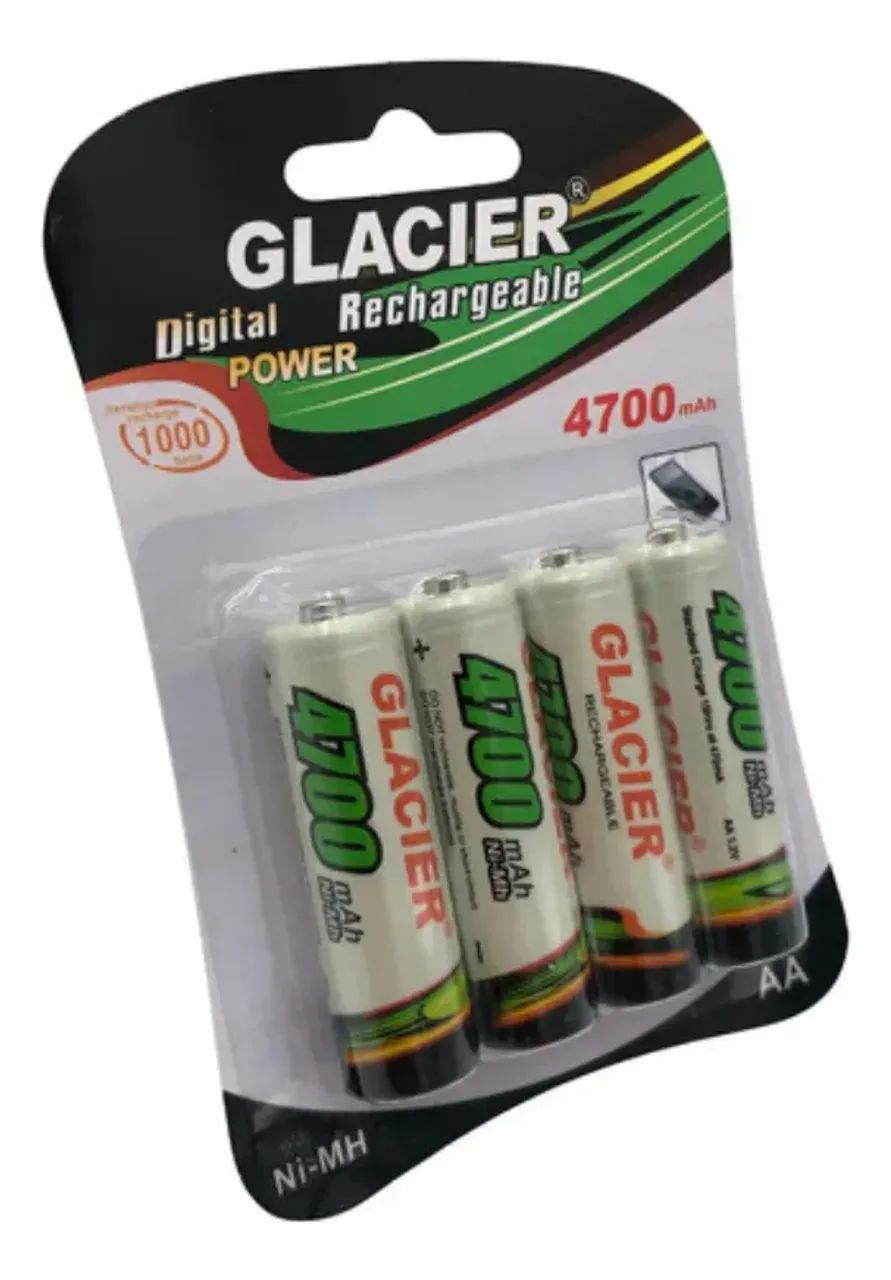 Pilha Recarregavel Aa 4700mah Cartela Com 4 Unidade - Foto 2