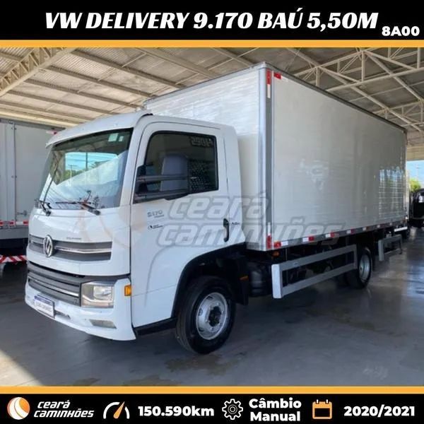 Vw 9.170 Delivery Prime 2021/2022 Baú 5,50m Caminhão 3/4 ( 9-170 / 9170 / 9 170 ) - Foto 3