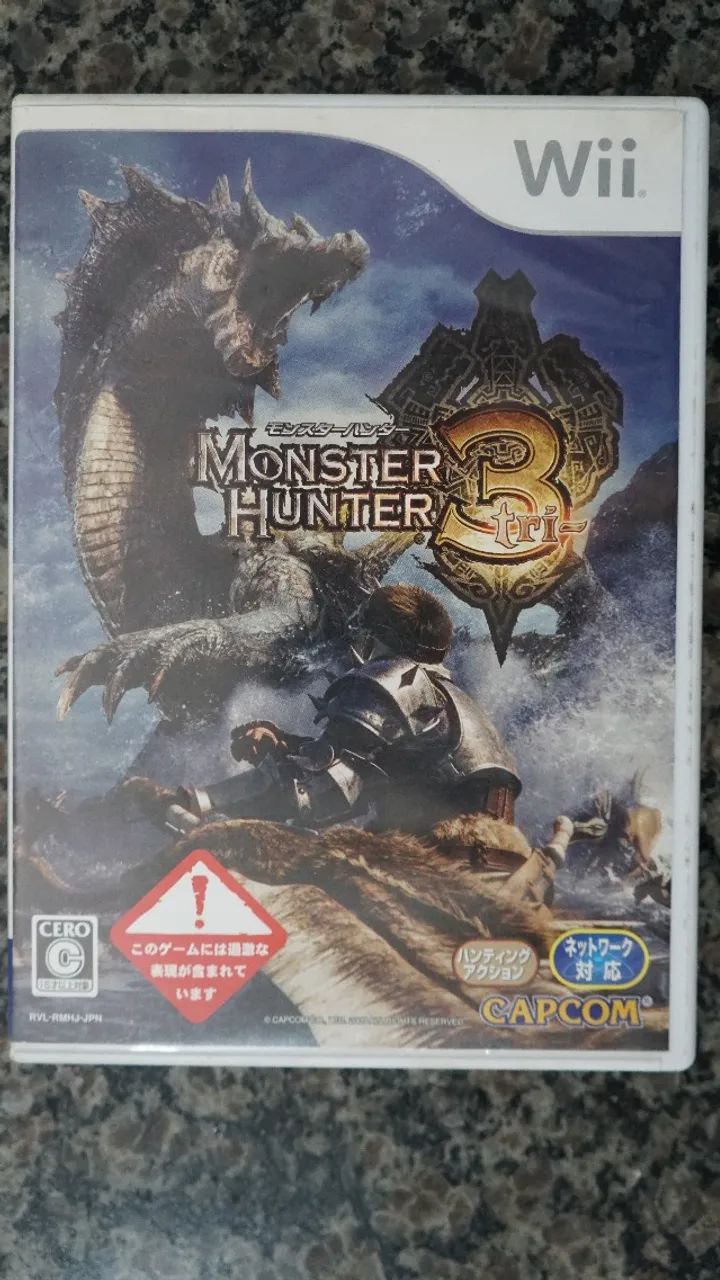 Jogo Monster Hunter 3 Tri Wii Original Completo Japonês (Usado)
