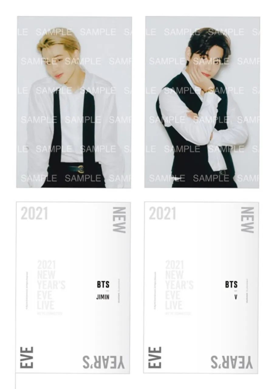 Postcard Oficial BTS New Year's Eve 2021 Edição Limitada - Hobbies