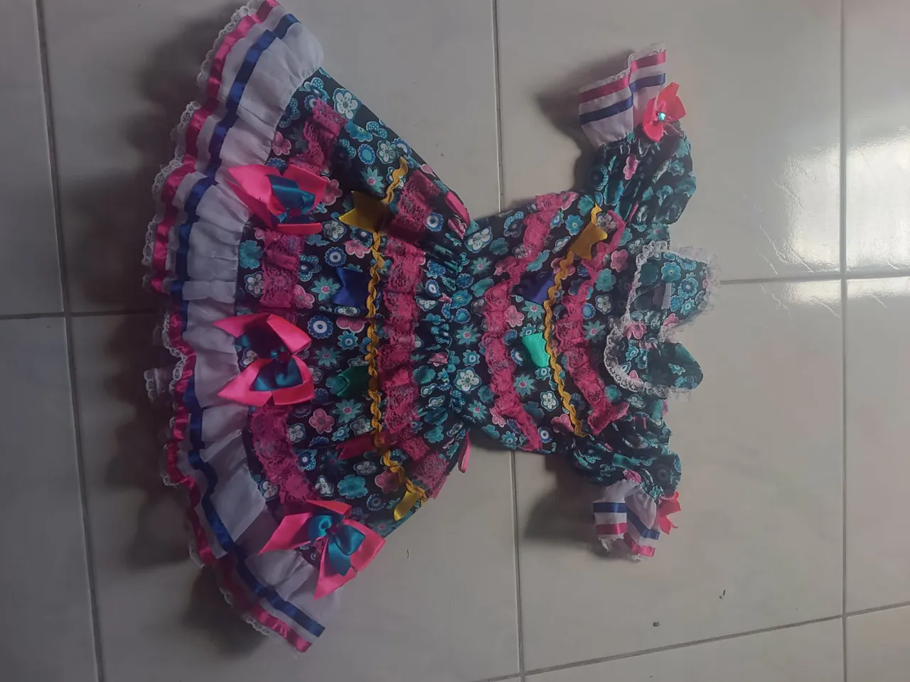 Vestido Junino Infantil Colorido