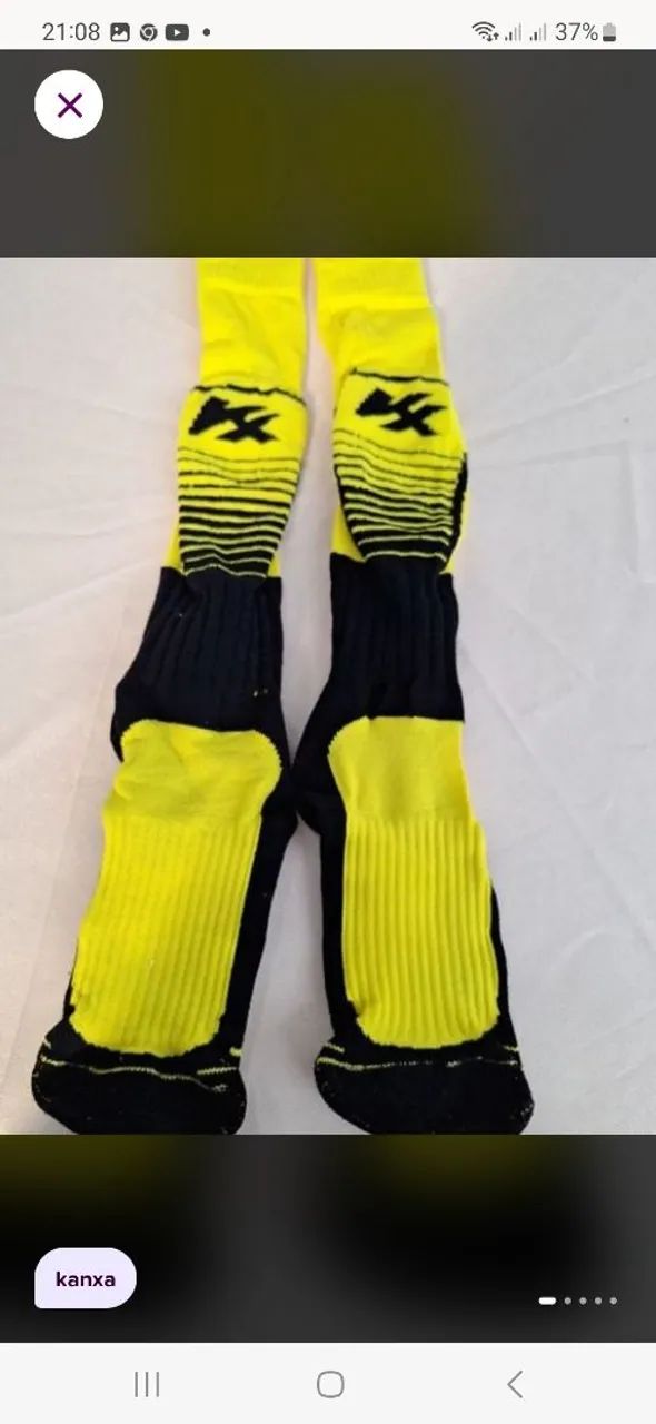 Meiao de Futebol kanxa - Amarelo e Preto