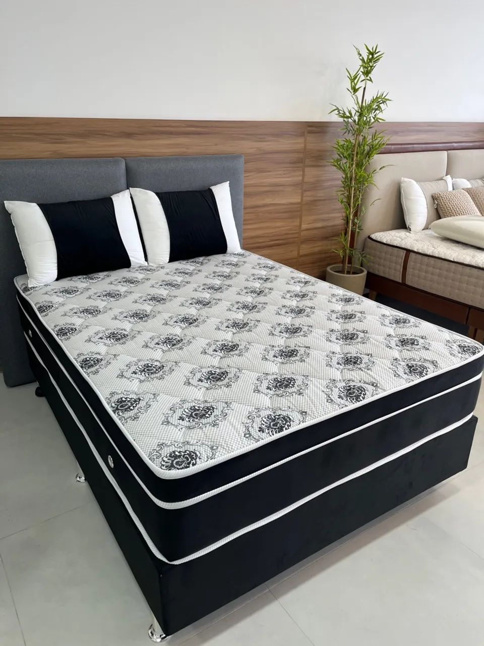 Cama Box Casal com Colchão Ortopédico