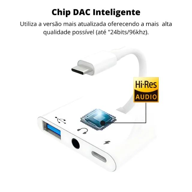 Adaptador Hub USB-C para P2 P3 USB 3.0 Tipo C PD para Samsung iPhone 15 iPad Pro - Foto 5