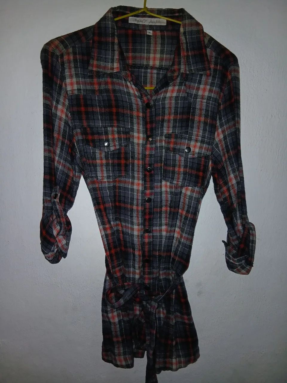 Camisa Xadrez com Cinto