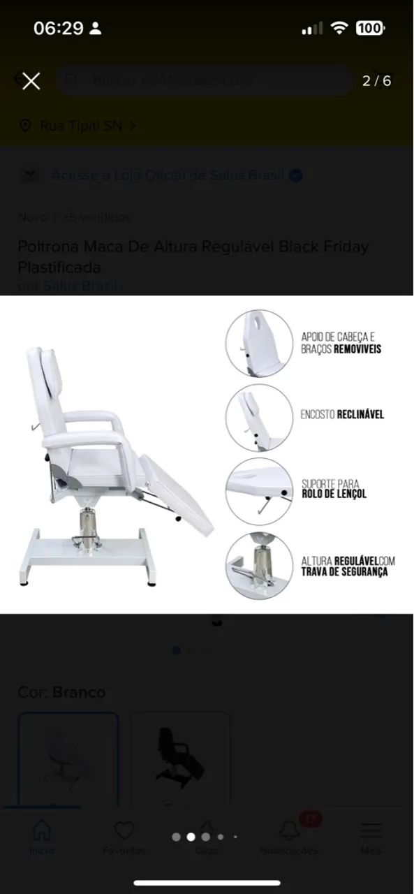 Poltrona maca de massagem profissional regulável - Foto 4