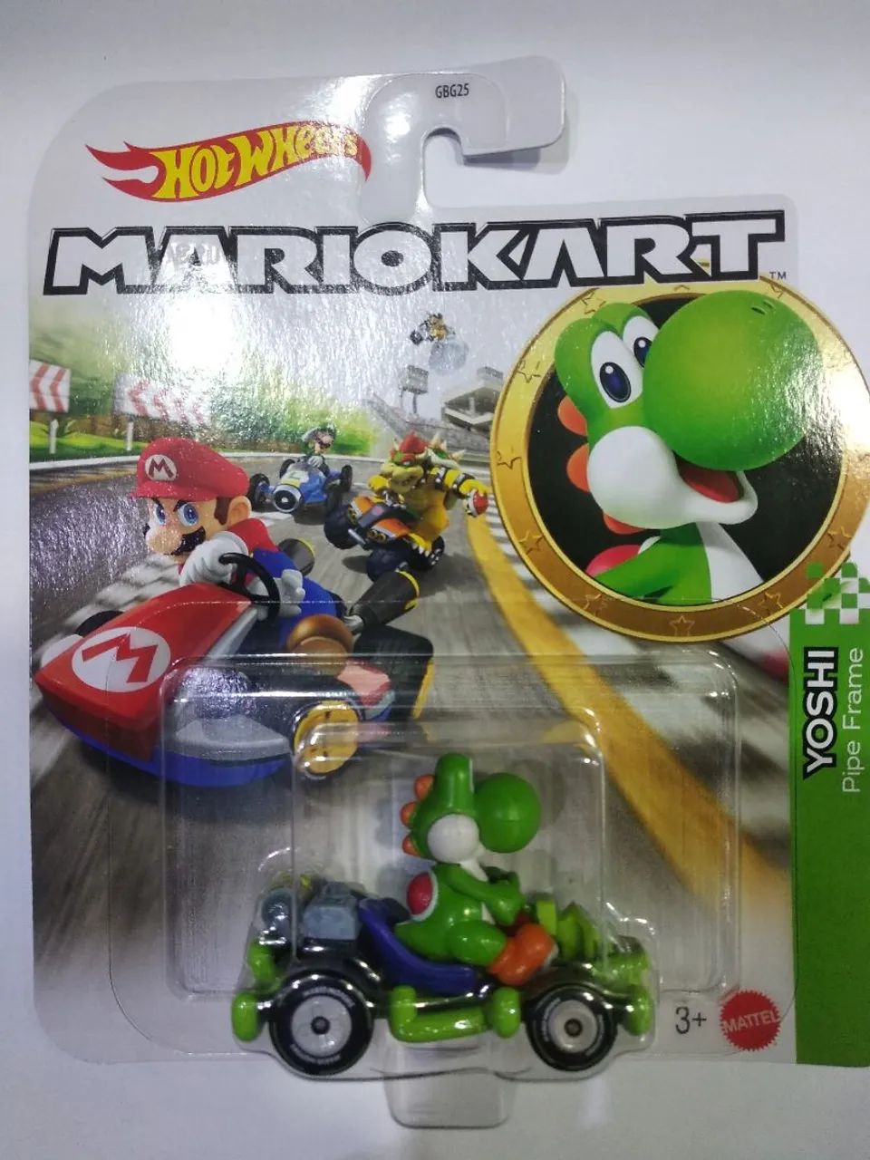 Carrinho Hot Wheels Mario kart Yoshi Pipe Frame 1:64 Mattel