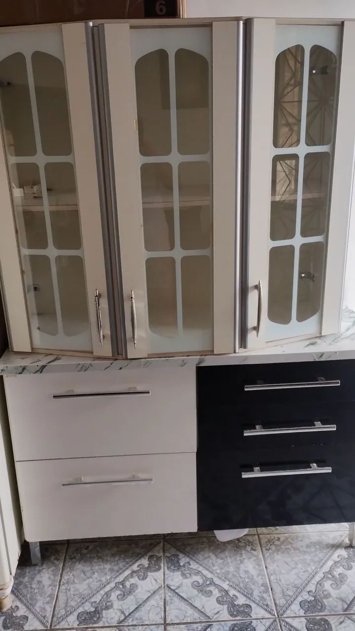 Armário de cozinha balcão e Parede