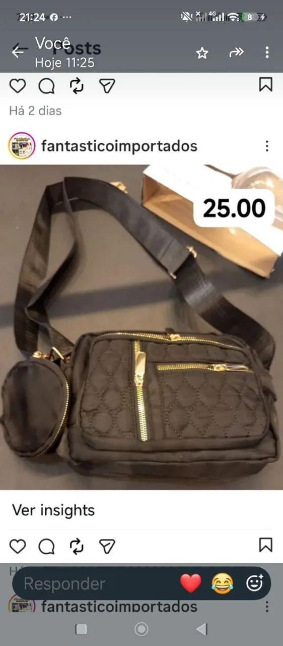 Bolsa linda c porta moeda TB linda 