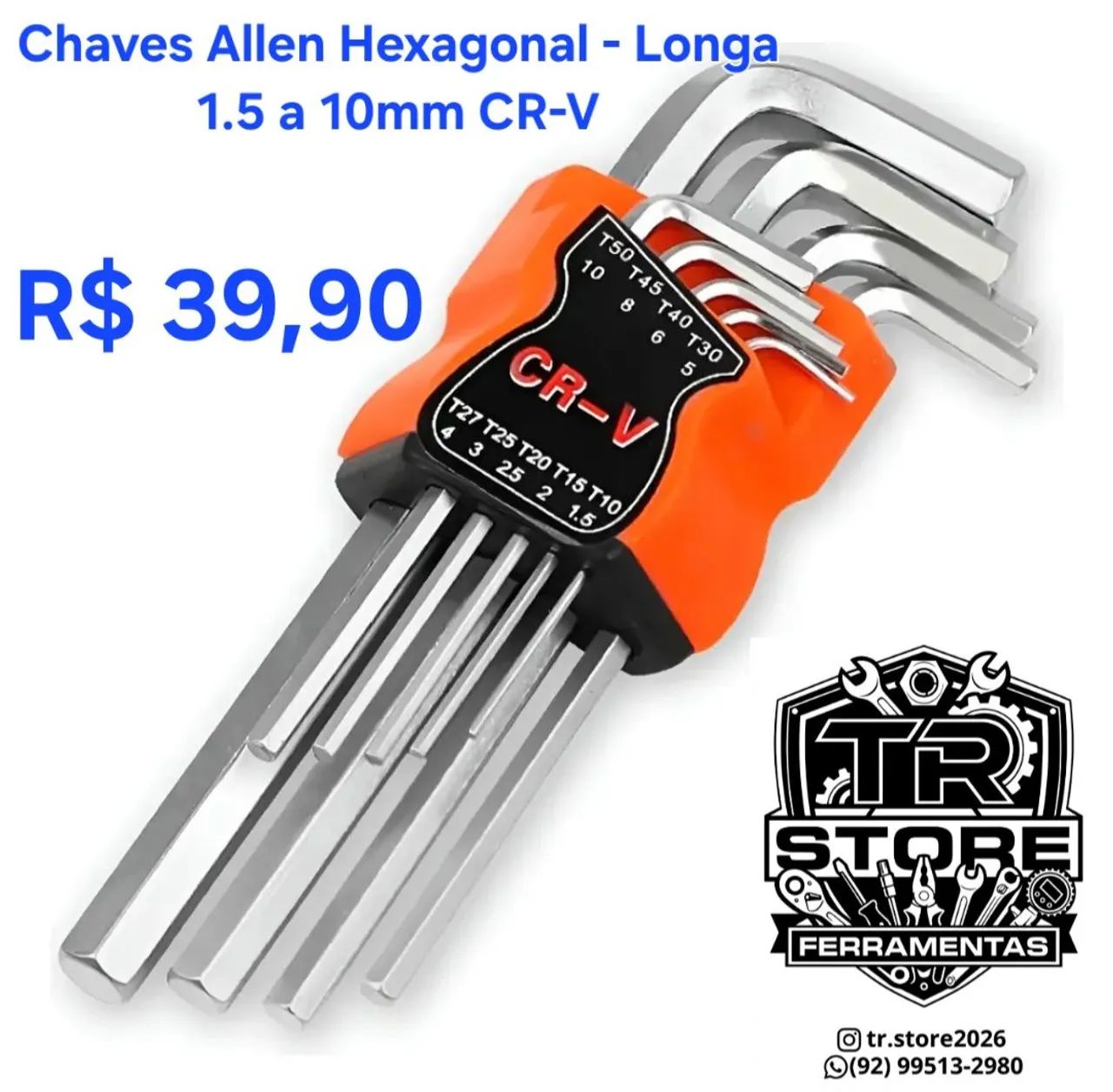 JOGO CHAVE ALLEN HEXAGONAL - Foto 2