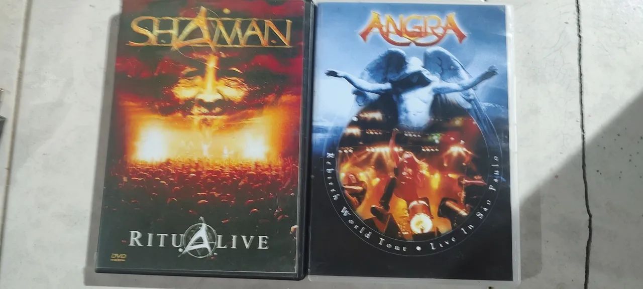 Dvd  Angra Rebirth + Shaman  Ritualive DVD -R 