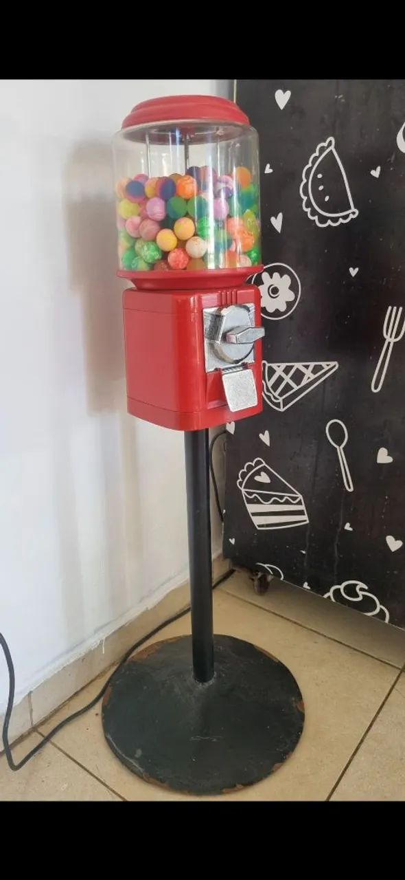 Máquina De Bolinha Pula Pula  + Pedestal Redondo Vending Machine  + 400 BOLINHAS GRÁTIS  - Foto 3