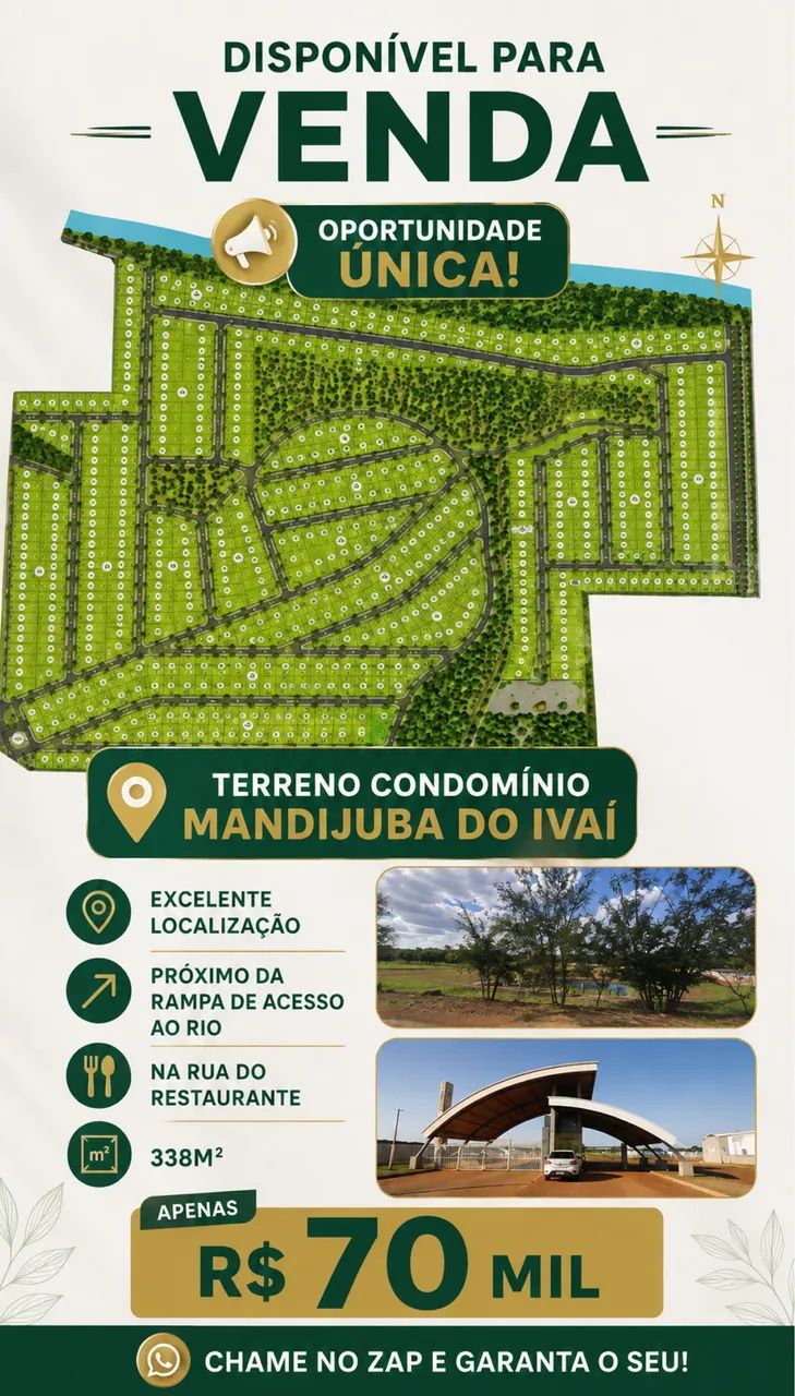 Vendo Terreno Estância Mandijuba I 