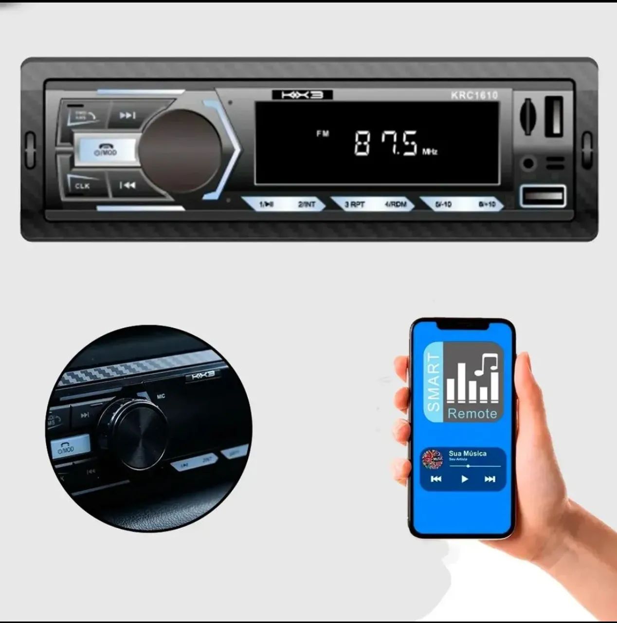 Som automotivo MP3 bluetooth  - Foto 2