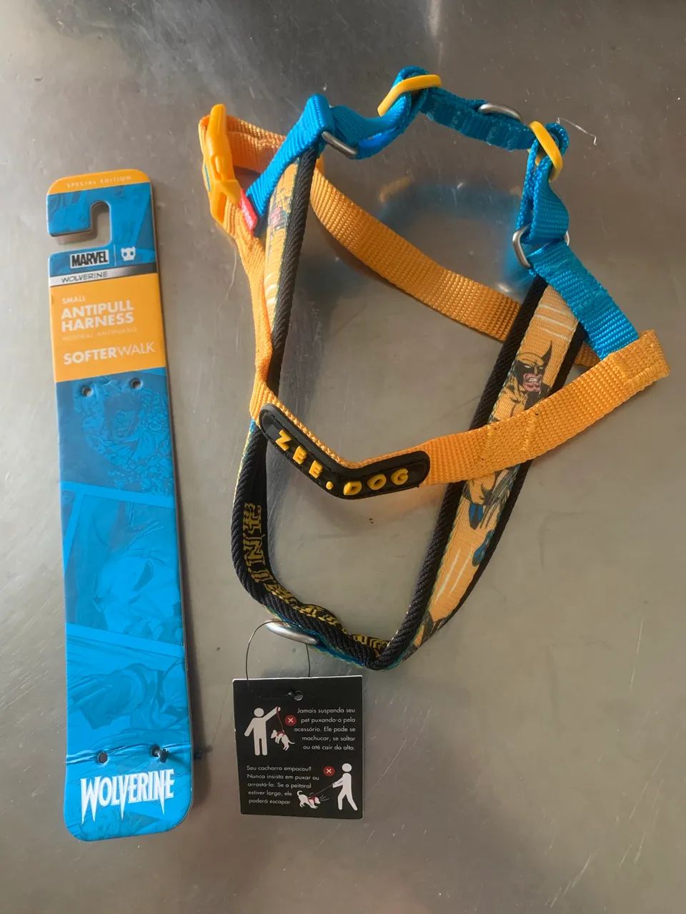 いぬ Peitoral Zeedog Anti-puxão Marvel Wolverine - Cachorros - Boa