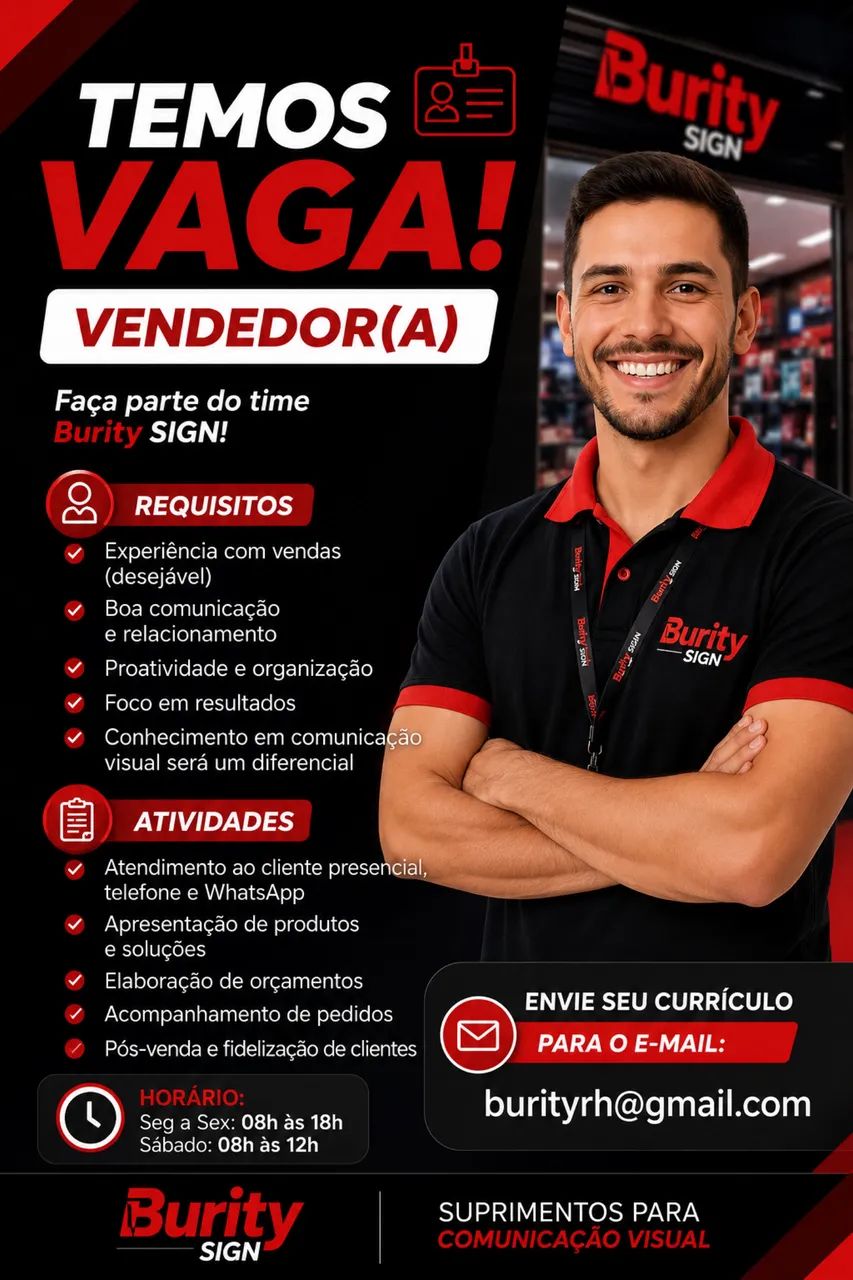 Vaga Vendedor 