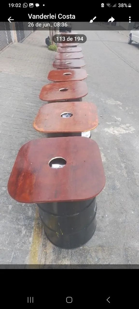 Tampas de madeira  para tambor  de 200 litros  apartir  40 reais  - Foto 5