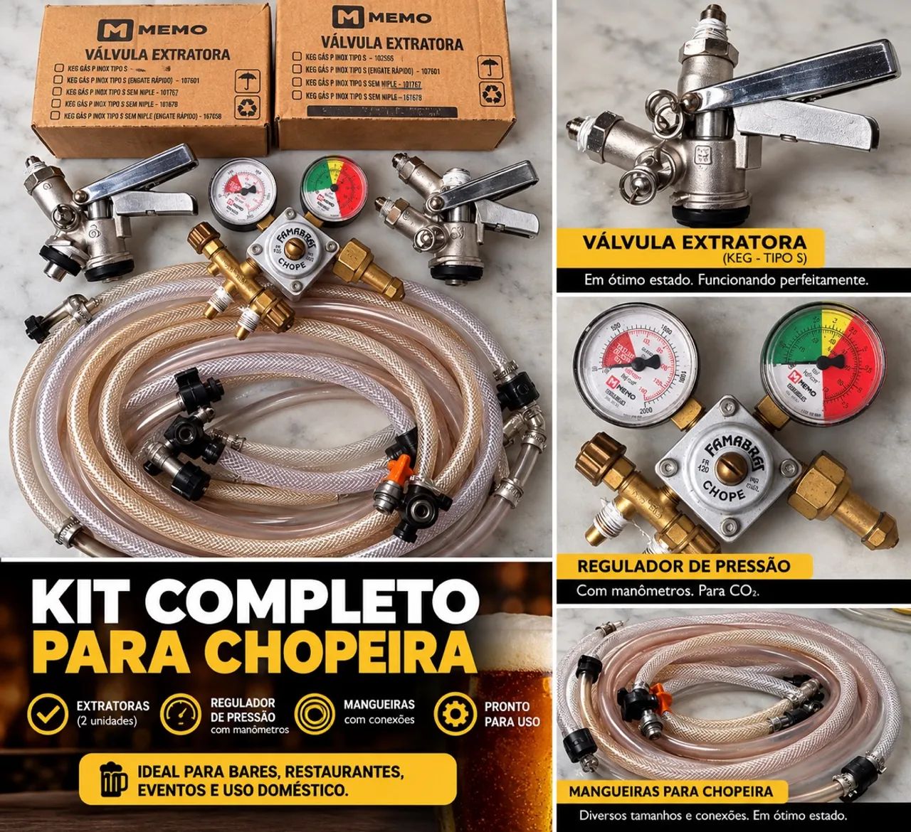 Kit Extratora para Choppeiras - R$750,00