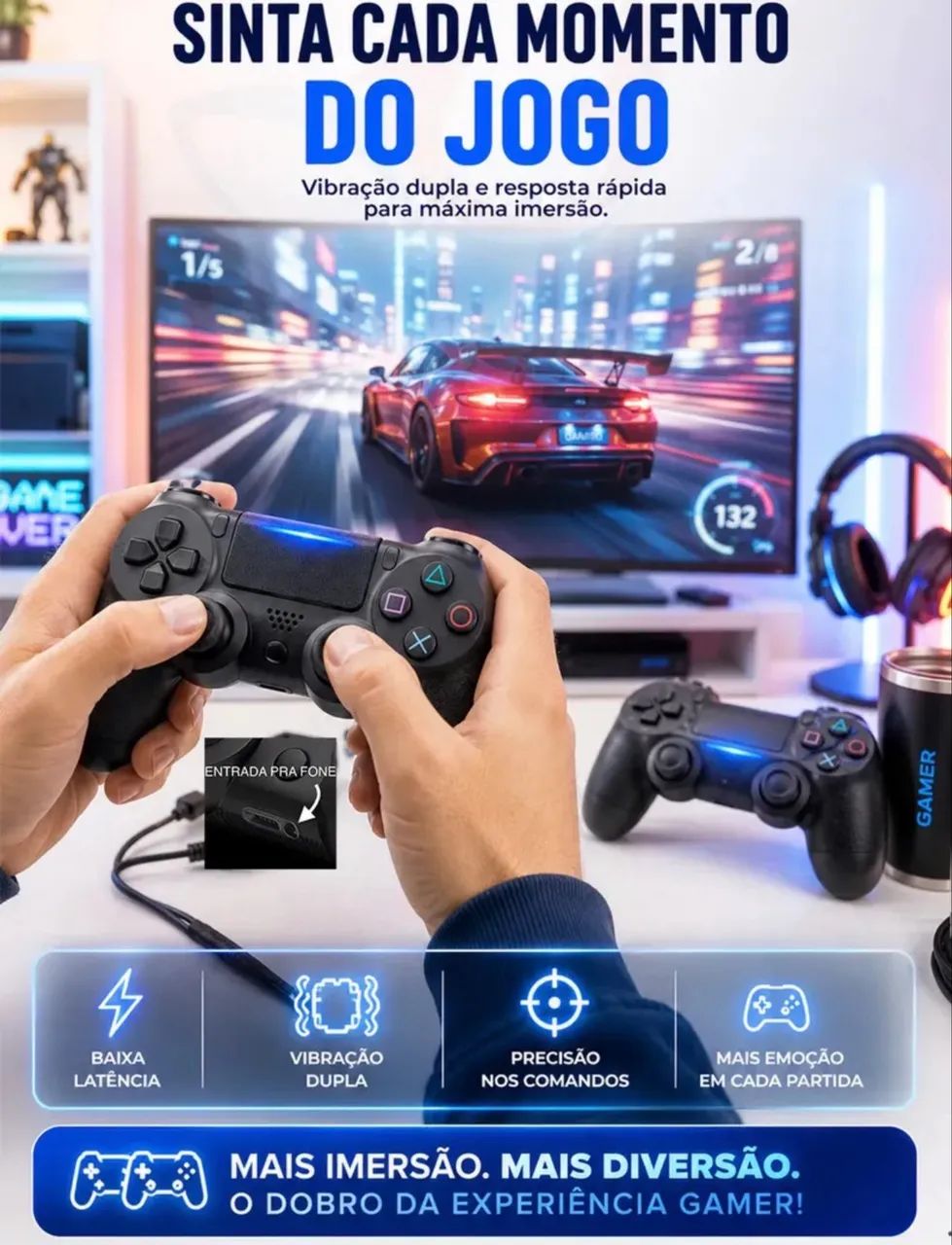 Controle PS4 - Foto 3