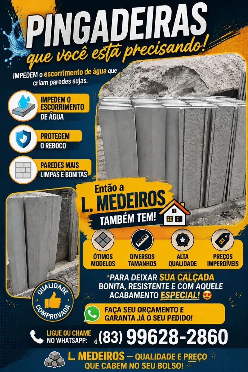 Na L Medeiros temos: pedras p/ calçadas, comboios e pingadeiras - Foto 2