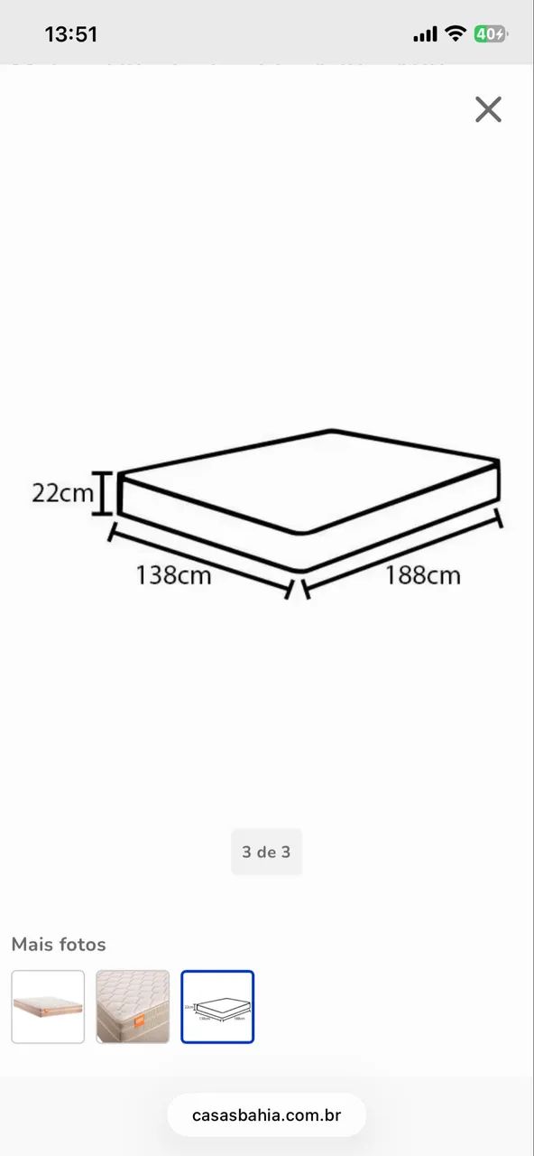 Cama de casal - Perfeito estado Colchão + Base Box - Foto 2