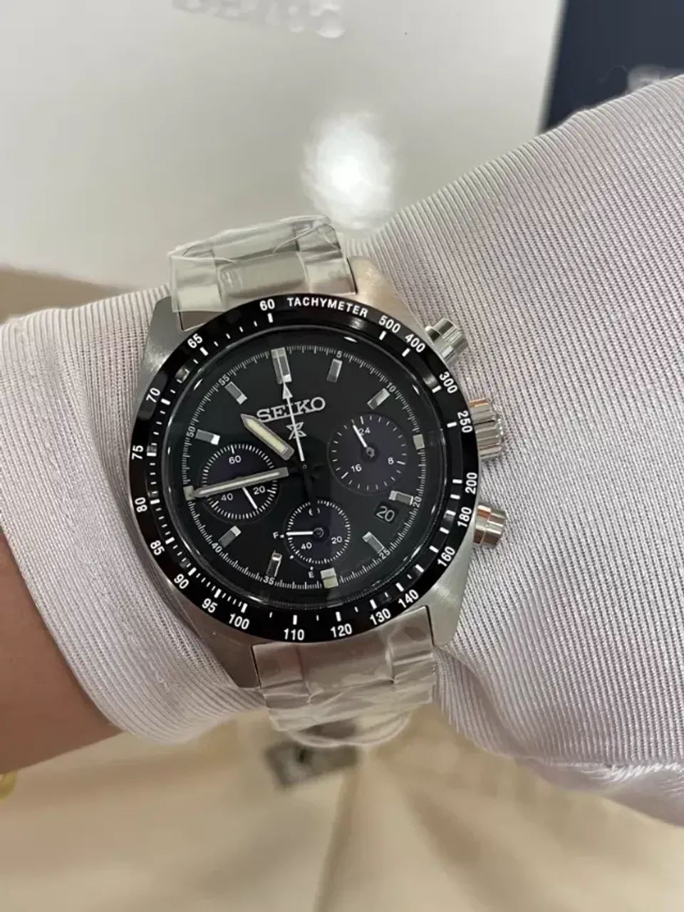 Relógio Seiko Prospex Speedtimer SSC819 Preto Novo - Foto 5
